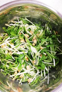 水菜と福豆の中華風サラダ