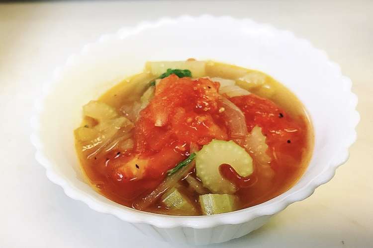 焼きトマトとセロリのオニオンスープ風 レシピ 作り方 By たかぱち クックパッド 簡単おいしいみんなのレシピが367万品