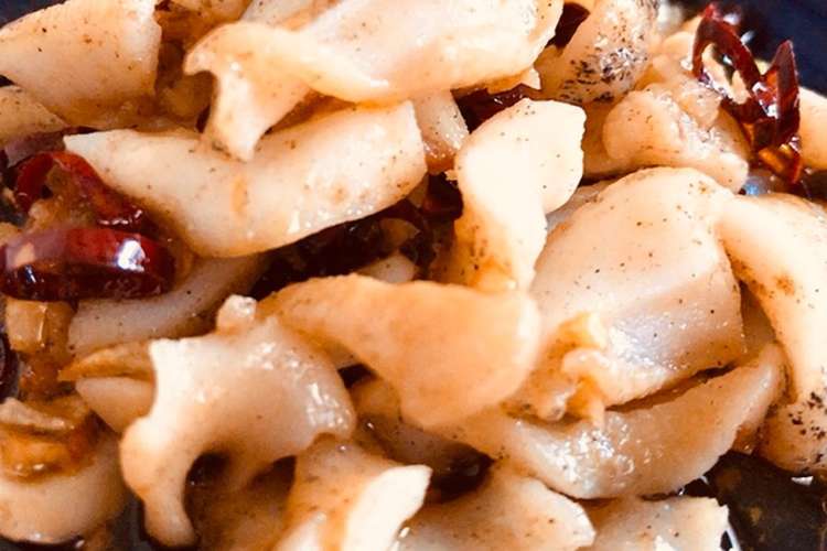 つぶ貝のペペロンチーノ レシピ 作り方 By クックwzua38 クックパッド 簡単おいしいみんなのレシピが378万品