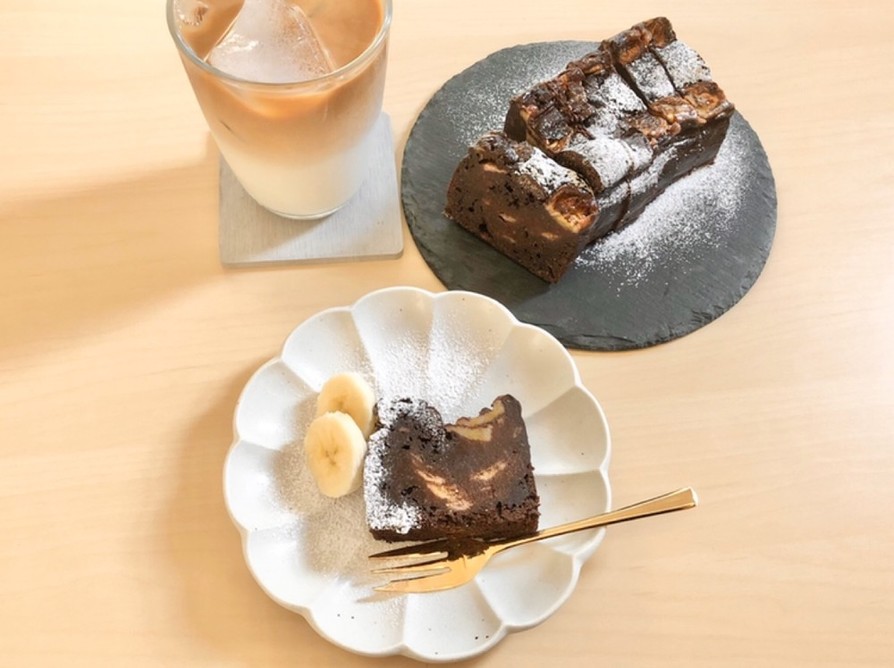 バレンタインに簡単♡生チョコバナナケーキの画像