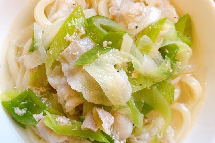 時短 簡単 豚バラねぎ塩うどん レシピ 作り方 By あんぱんまん8 クックパッド 簡単おいしいみんなのレシピが351万品