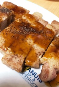 豚ロースステーキ(にんにくソース)