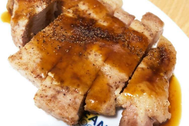 豚ロースステーキ にんにくソース レシピ 作り方 By だいたい5人前 クックパッド 簡単おいしいみんなのレシピが365万品
