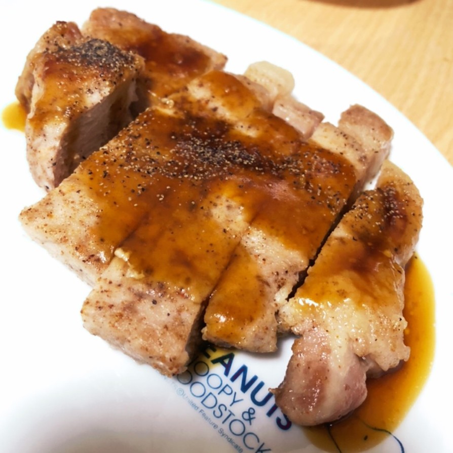 豚ロースステーキ(にんにくソース)の画像