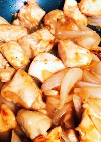 柚子茶活用法③鶏胸肉と新玉ねぎの炒め物