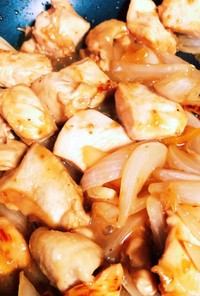 柚子茶活用法③鶏胸肉と新玉ねぎの炒め物