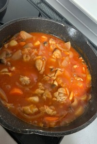 簡単鶏肉のトマト煮