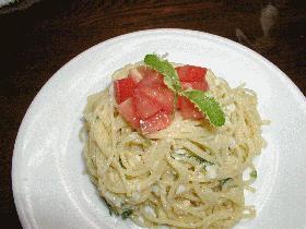 冷製たまごミント☆パスタ