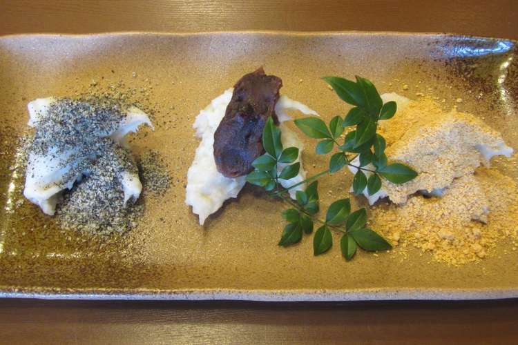 簡単時短のヘルシーおやつ 三色そばもち レシピ 作り方 By 福島県 クックパッド 簡単おいしいみんなのレシピが360万品