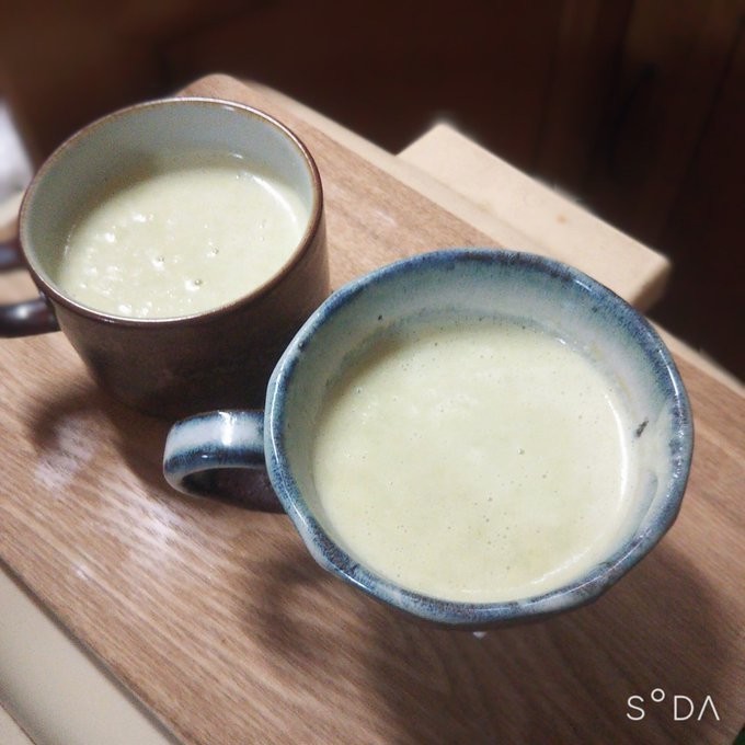 枝豆と豆乳の濃厚ポタージュスープの画像