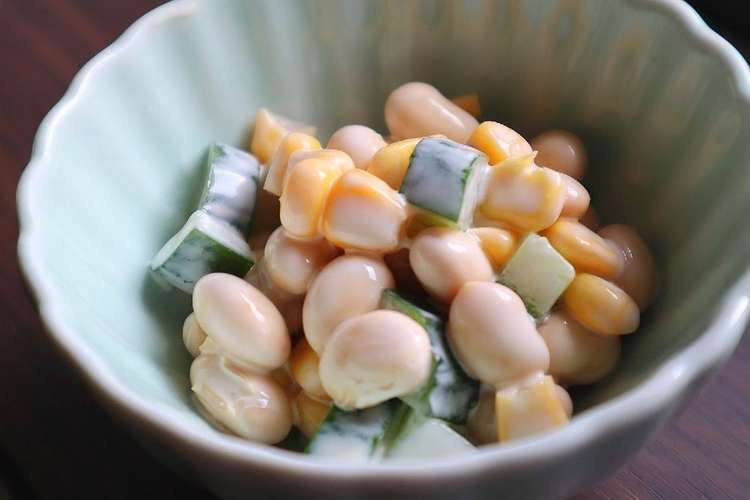 幼児食にも きゅうり コーン 大豆サラダ レシピ 作り方 By 505mom クックパッド 簡単おいしいみんなのレシピが360万品