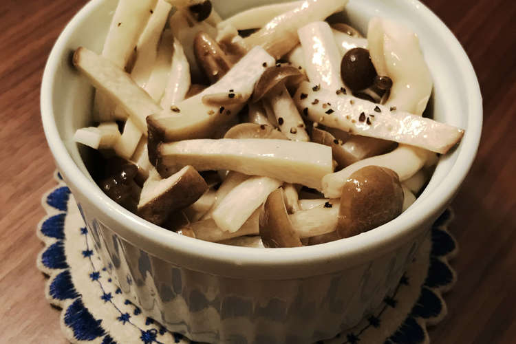 糖質制限 きのこのトリュフ塩マリネ レシピ 作り方 By 3yes クックパッド 簡単おいしいみんなのレシピが375万品