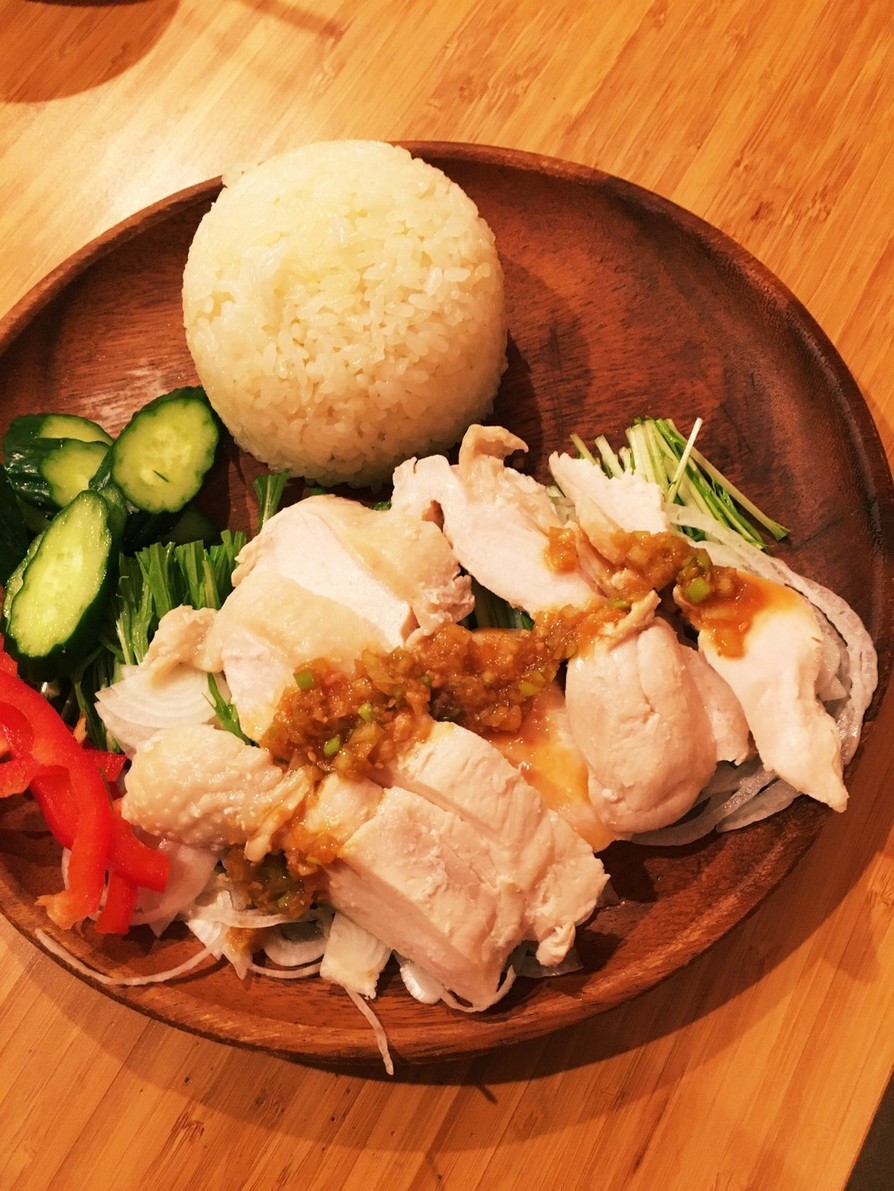 鶏ムネ肉でカオマンガイの画像
