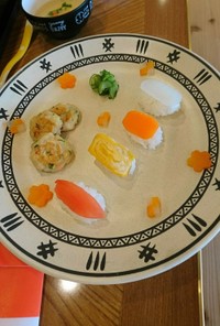 １歳のお祝い お寿司プレート