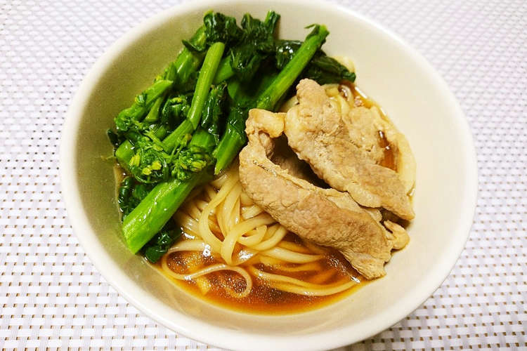 春に食べたい 菜の花の肉うどん レシピ 作り方 By ポテチ犬 クックパッド 簡単おいしいみんなのレシピが349万品