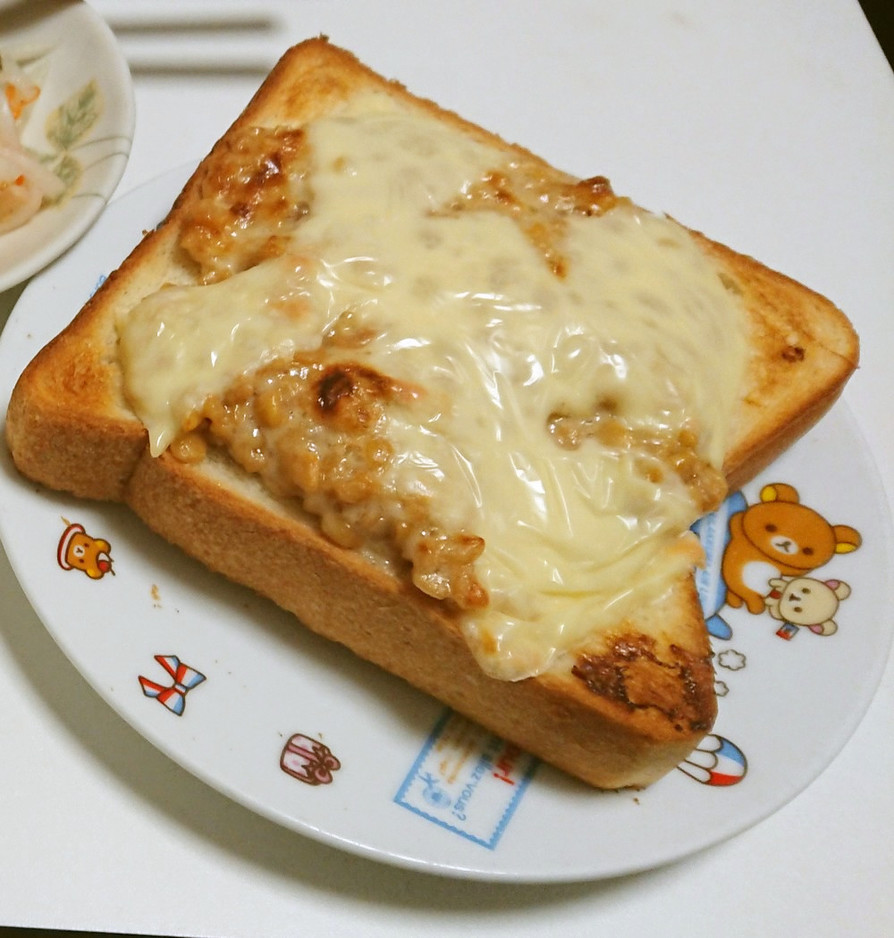 ★ひきわり納豆マヨチーズトースト　の画像
