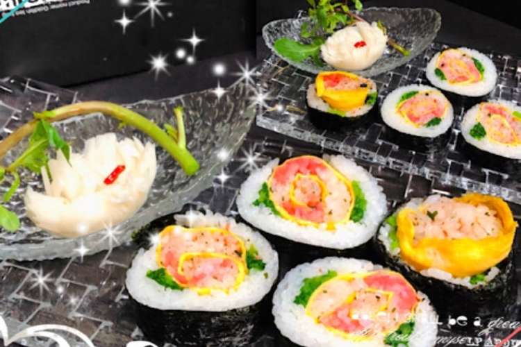 お花見にも 薔薇の花の飾り巻きずし レシピ 作り方 By Laru クックパッド 簡単おいしいみんなのレシピが350万品