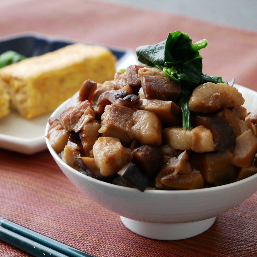 角煮より時短の角煮丼：ルーロー飯(魯肉飯の画像