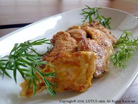 イエローカレー風味のチキンピカタ
