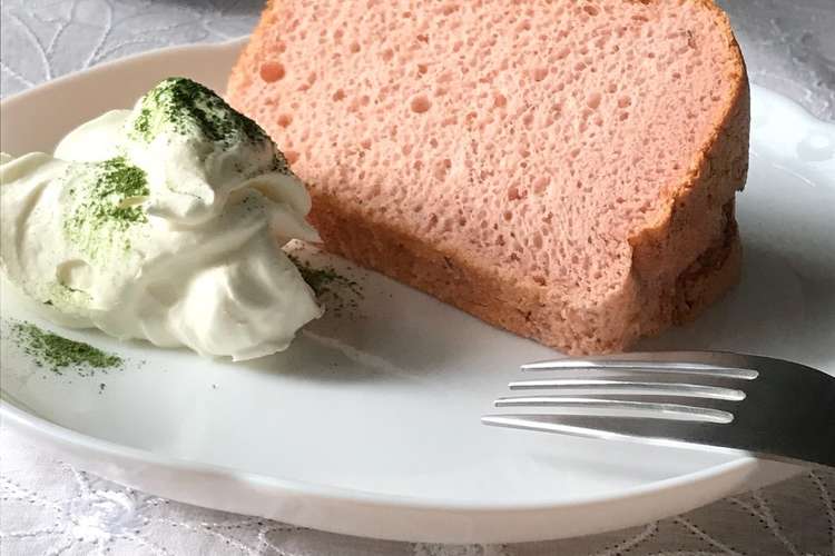 桜の風味 桜シフォンケーキ レシピ 作り方 By 小豆ん子 クックパッド 簡単おいしいみんなのレシピが350万品