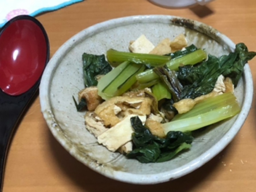小松菜と油揚の煮びたしの画像