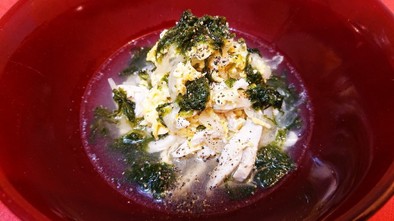 鶏ささみと新玉ねぎの簡単♪かき玉スープの写真