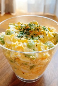 【混ぜるだけ】半熟卵と枝豆の簡単サラダ