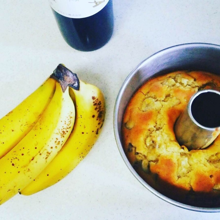 材料３つ　世界一簡単な　バナナケーキ♡の画像