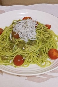 抹茶の冷製パスタ