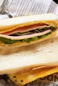 フライパン１つで簡単！ホットサンドイッチ