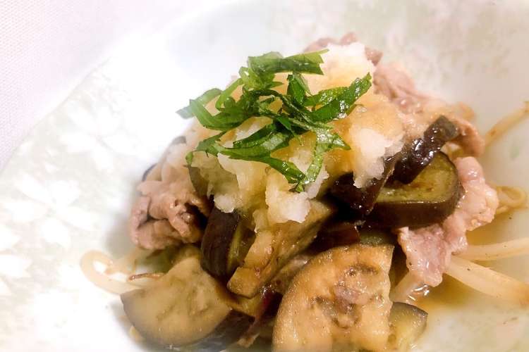 シソ香る おろし大根豚しゃぶ茄子の煮浸し レシピ 作り方 By れいれな クックパッド
