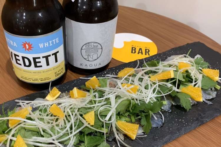 簡単おつまみ 甘橙と白身魚のカルパッチョ レシピ 作り方 By びあマの飲むリエ店長 クックパッド 簡単おいしいみんなのレシピが349万品