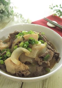 牛肉とくずし高野豆腐の甘辛煮