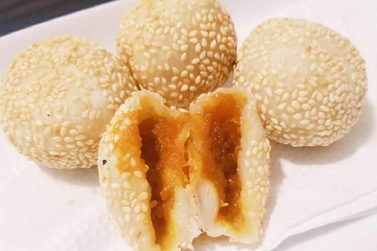かぼちゃの煮付リメイク ゴマ団子 レシピ 作り方 By Sachihato クックパッド