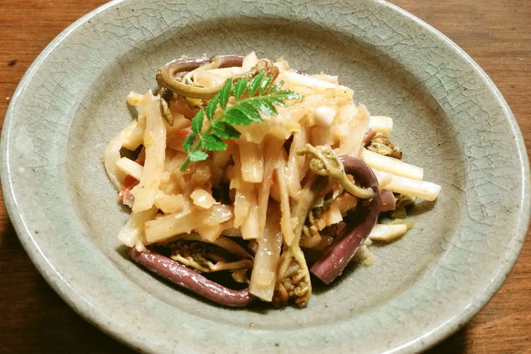たけのことわらびの葱ラー油炒め レシピ 作り方 By Guzavie クックパッド 簡単おいしいみんなのレシピが350万品