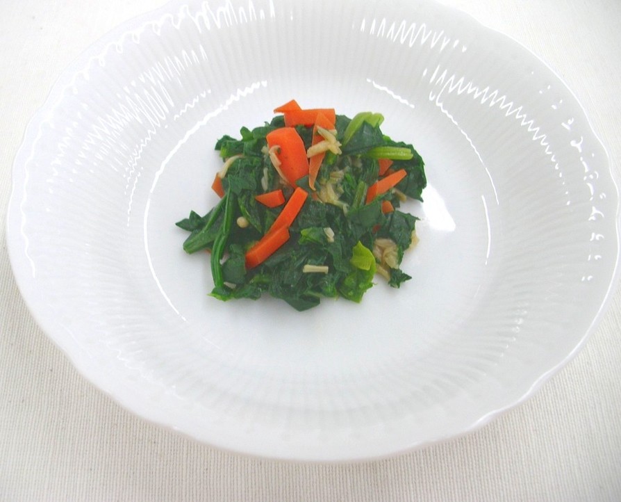 【離乳食後期】青菜とえのきの煮物の画像