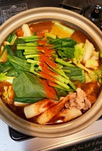 インスタント袋麺アレンジ☆ピリ辛味噌鍋