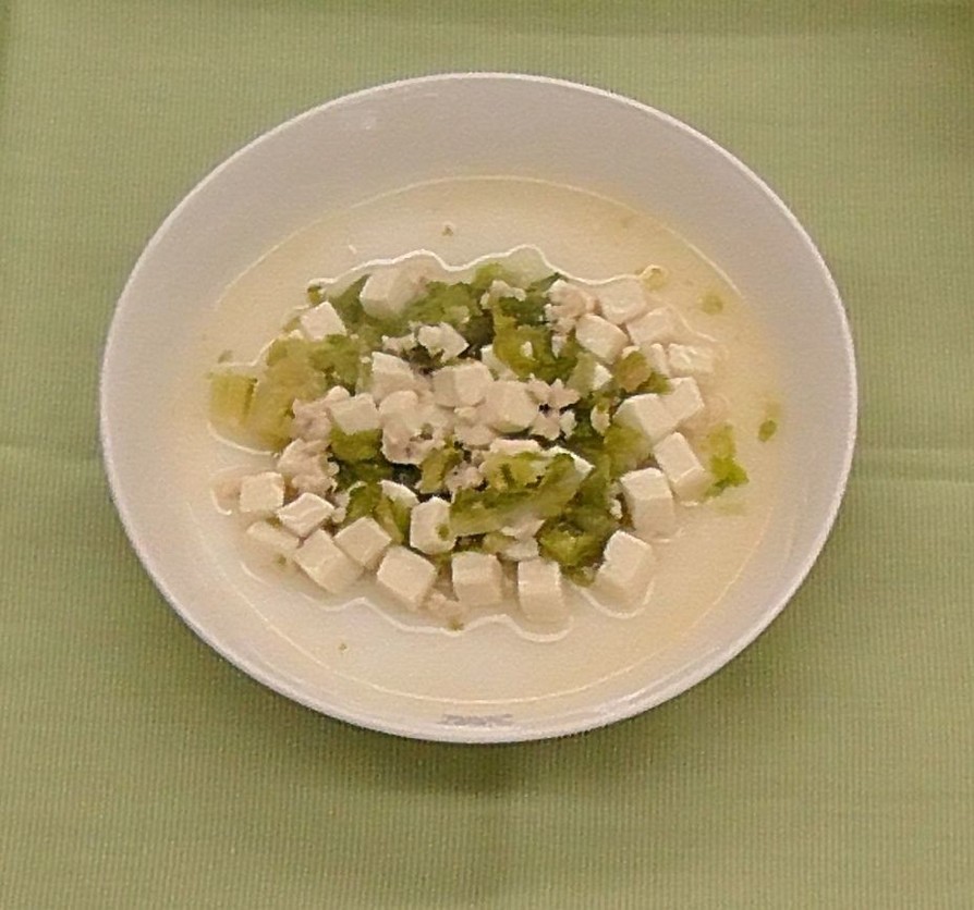 【離乳食後期】豆腐と白菜のあんかけの画像