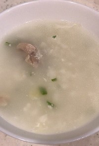 レンジで簡単、鶏白湯風、スープご飯！