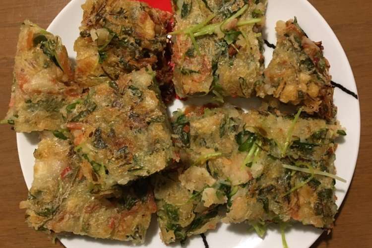 カリカリモチモチ 豆苗と桜海老のチヂミ レシピ 作り方 By はな抹茶 クックパッド 簡単おいしいみんなのレシピが357万品