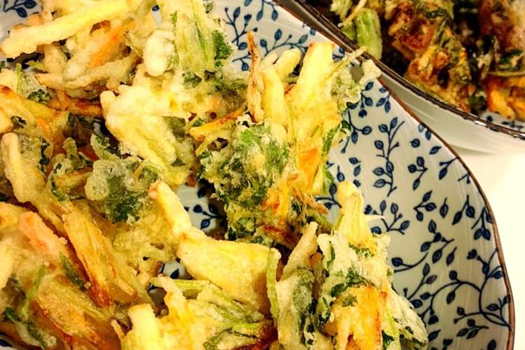 薩摩芋 三つ葉 パクチー 牛肉のかき揚げ レシピ 作り方 By プルンハヌル11 クックパッド