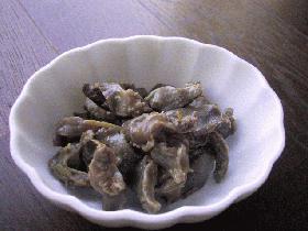 砂肝の甘辛煮