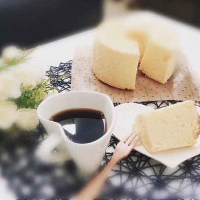 簡単♡美味しい米粉シフォンケーキの写真