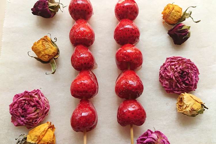 レンジで簡単４分３０秒苺飴 レシピ 作り方 By おなかがぺこりん クックパッド 簡単おいしいみんなのレシピが354万品