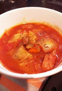 超簡単トマトスープ　トマト缶消費