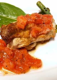 鶏胸肉のフレッシュトマトソース