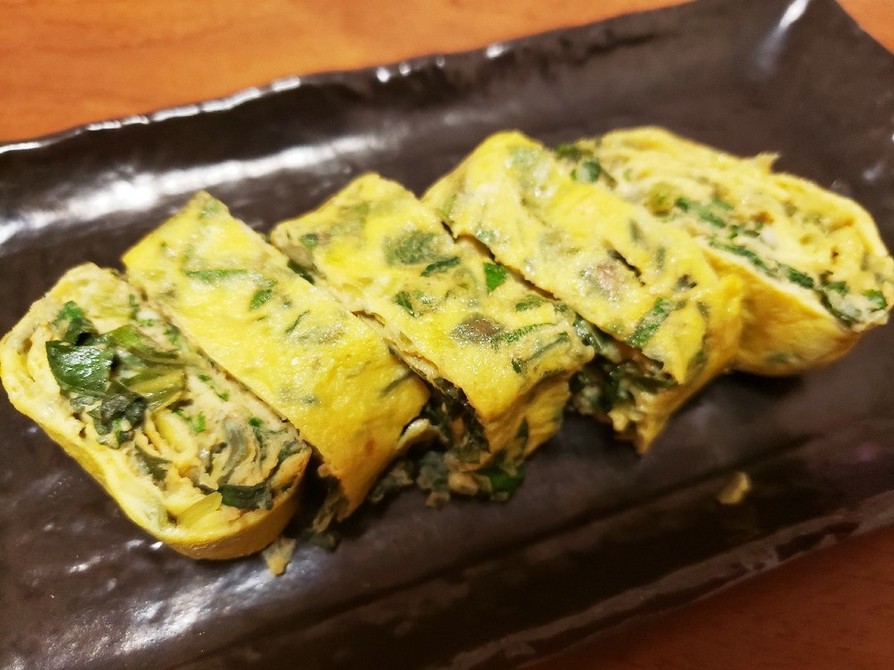 居酒屋風！大葉と茗荷の卵焼きの画像