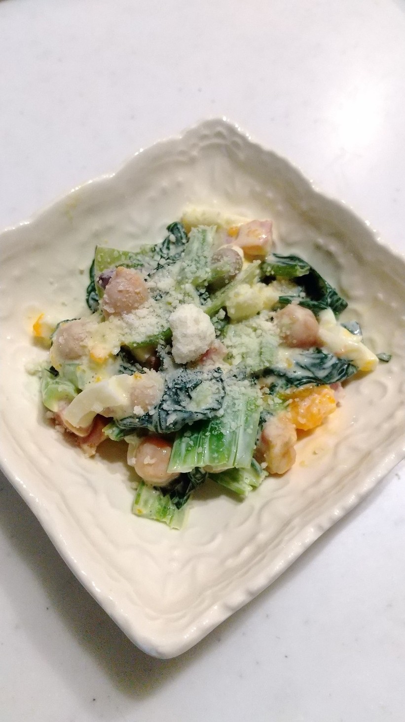 小松菜の温野菜サラダの画像