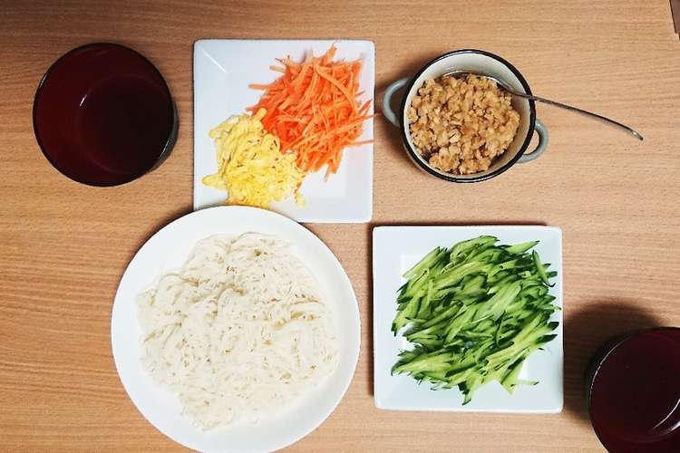 生姜がきいた肉味噌そうめん レシピ 作り方 By 料理記録なっちょん クックパッド