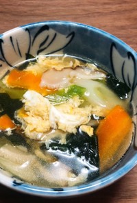 野菜とわかめの卵スープ *☻*